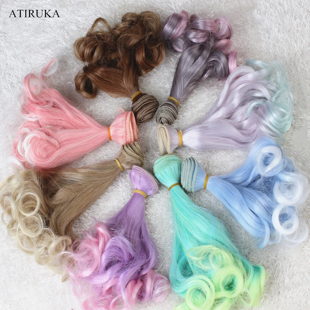 Fashion 15*100cm Lol Baby Doll Wig BJD Doll Hair Curly High-Temperature Synthetic Fiber Accessories for Dolls Girl Gifts
Fashion 15*100cm Lol Baby Doll Wig BJD Doll Hair Curly High-Temperature Synthetic Fiber Accessories for Dolls Girl Gifts