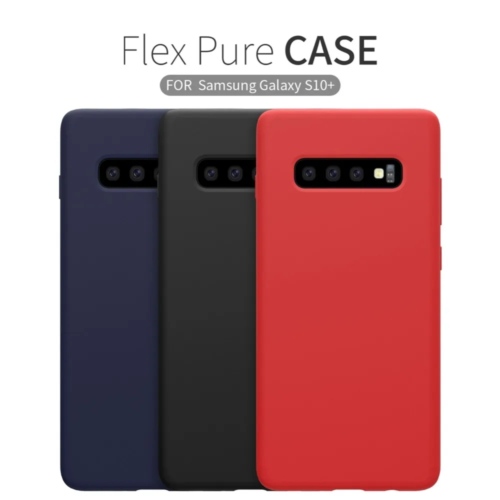 

Liquid silicone case ffor Samsung galaxy s10 plus soft back cover 6.3" Nillkin on pure silicon case for Samsung galaxy s10 plus