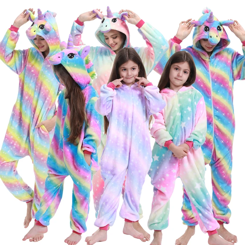 Kids Kigurumi Unicorn Pajamas Adults Stitch Animal Onesies Winter Sleepwear Women Flannel Nightwear Girls Boys Cosplay Costumes
Kids Kigurumi Unicorn Pajamas Adults Stitch Animal Onesies Winter Sleepwear Women Flannel Nightwear Girls Boys Cosplay Costumes