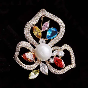 Red Trees Brand Design High Quality Luxury AAA Cubic Zirconia Flower Shape Bridal Brooch For Wedding Dreess Accessories
Red Trees Brand Design High Quality Luxury AAA Cubic Zirconia Flower Shape Bridal Brooch For Wedding Dreess Accessories