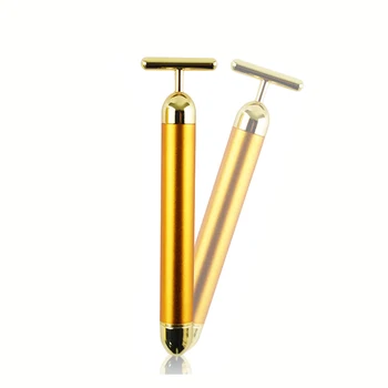 24K Gold Vibration Face Slimming Beauty Bar Thin V Face Roller Massager Stick Lift Skin Tightening Wrinkle Skin Care Device
24K Gold Vibration Face Slimming Beauty Bar Thin V Face Roller Massager Stick Lift Skin Tightening Wrinkle Skin Care Device