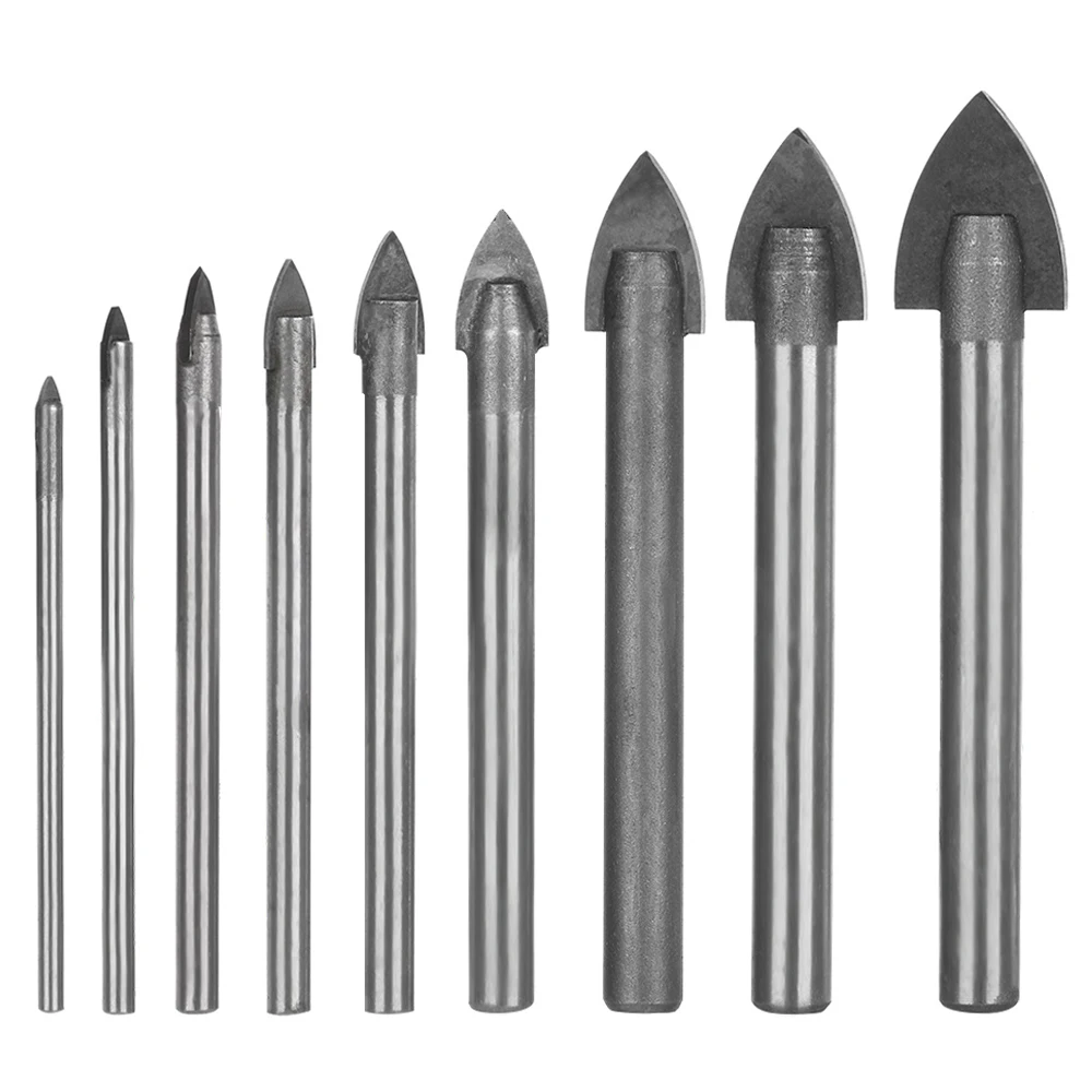 3-16mm Glass Drill Bit Triangle Drills Tungsten Carbide Tip With 1/4" Hex Shank Silver Color Power Tool Accessories For Tile
3-16mm Glass Drill Bit Triangle Drills Tungsten Carbide Tip With 1/4" Hex Shank Silver Color Power Tool Accessories For Tile