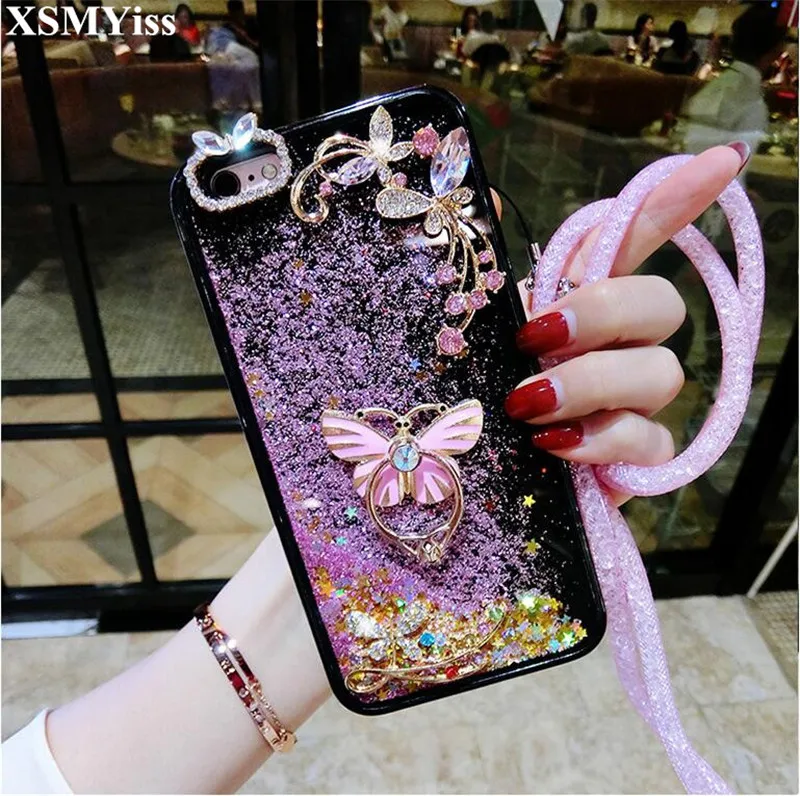 XSMYiss For iPhone6 6S Plus 7 8 Plus X XS MAX XR Colorful Quicksand Phone Case Gem Butterfly Finger Ring Buckle Soft Back Cover
XSMYiss For iPhone6 6S Plus 7 8 Plus X XS MAX XR Colorful Quicksand Phone Case Gem Butterfly Finger Ring Buckle Soft Back Cover