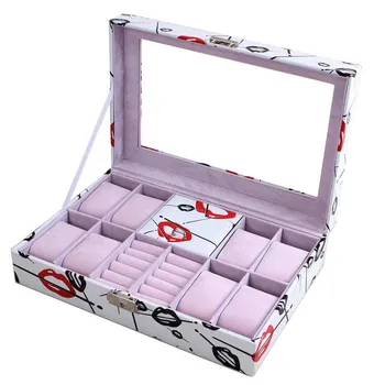 Women DIY home storage desk case makeup organizer box lock retail display Jewelry ring holder watch slots 8 makeup storage box
Women DIY home storage desk case makeup organizer box lock retail display Jewelry ring holder watch slots 8 makeup storage box