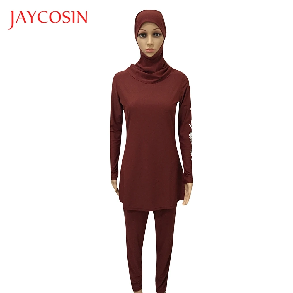 JAYCOSIN Long Sleeve Women Muslim Islamic Full Cover Costumes Modest Swimwear Burkini Print Pattern Polyester Material
JAYCOSIN Long Sleeve Women Muslim Islamic Full Cover Costumes Modest Swimwear Burkini Print Pattern Polyester Material