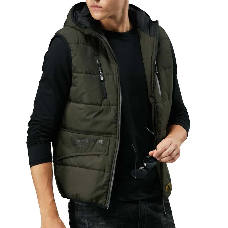 Autumn Winter Warm Hooded Vest Men OUTWEAR Casual Vest Sleeveless Jacket Coat Polyester Waistcoat Male Clothing
Autumn Winter Warm Hooded Vest Men OUTWEAR Casual Vest Sleeveless Jacket Coat Polyester Waistcoat Male Clothing
