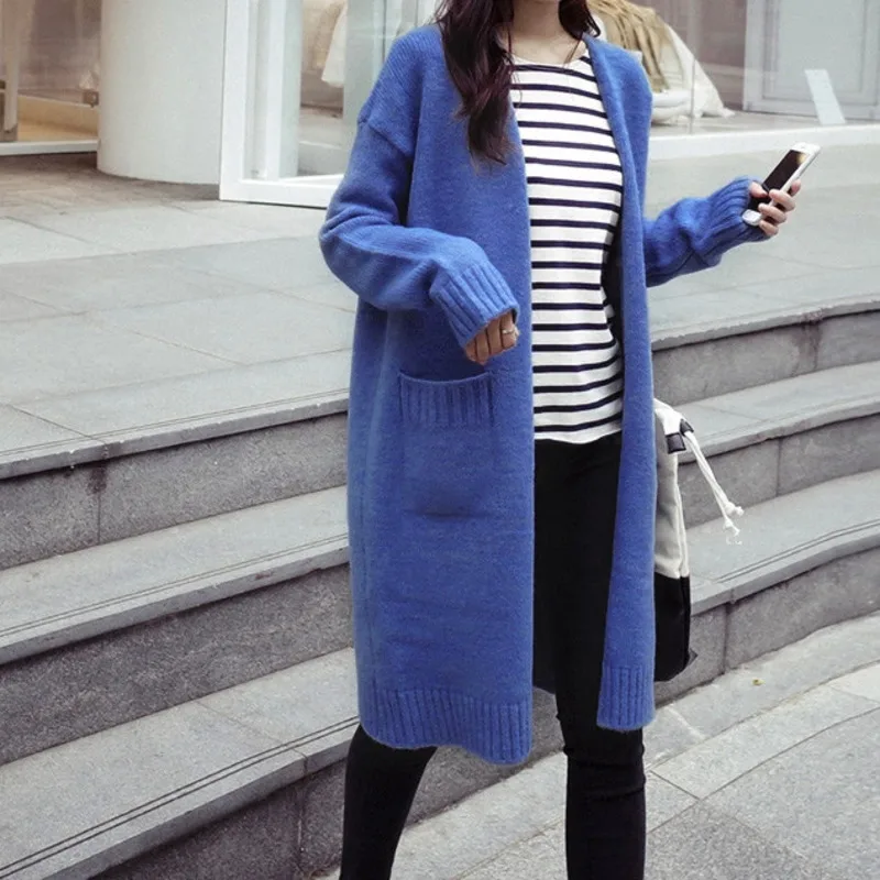 Fashion Korean Style Long Cardigan Women New 2019 Autumn Winter Pink White Knitted Coats Casual Loose Jumper Femme
Fashion Korean Style Long Cardigan Women New 2019 Autumn Winter Pink White Knitted Coats Casual Loose Jumper Femme