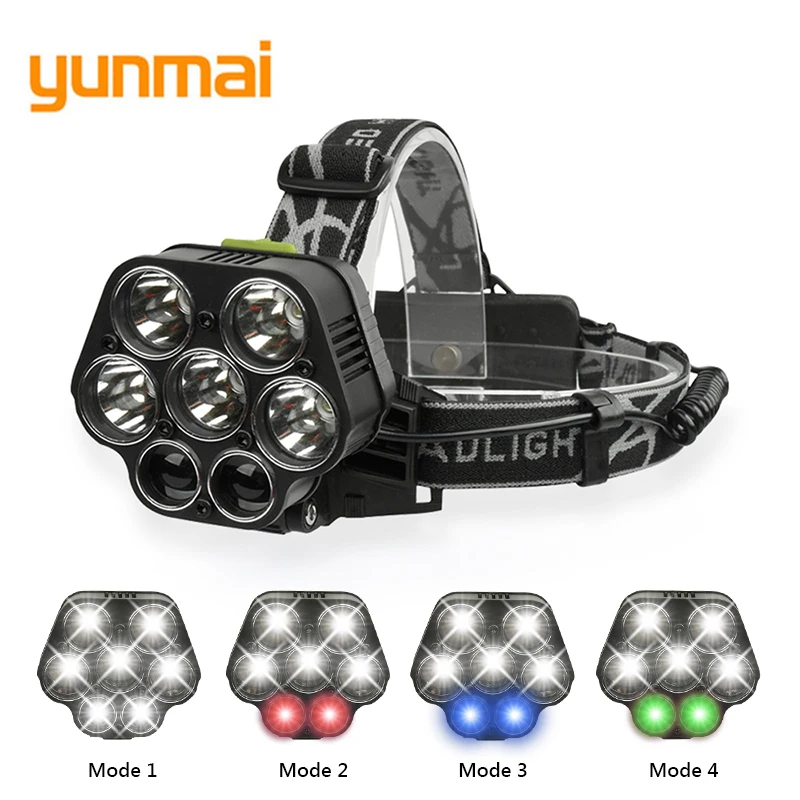 yunmai 7 led headlamp new t6 usb headlight 18650 rechargeable battery flashlight forehead head lamp hunting and fishing Q6
yunmai 7 led headlamp new t6 usb headlight 18650 rechargeable battery flashlight forehead head lamp hunting and fishing Q6