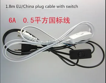 5pcs/lot switch plug wire cable, AC switch 303 power cord, 0.5mm 6A 1.8 meters two round plug EU plug cable line
5pcs/lot switch plug wire cable, AC switch 303 power cord, 0.5mm 6A 1.8 meters two round plug EU plug cable line