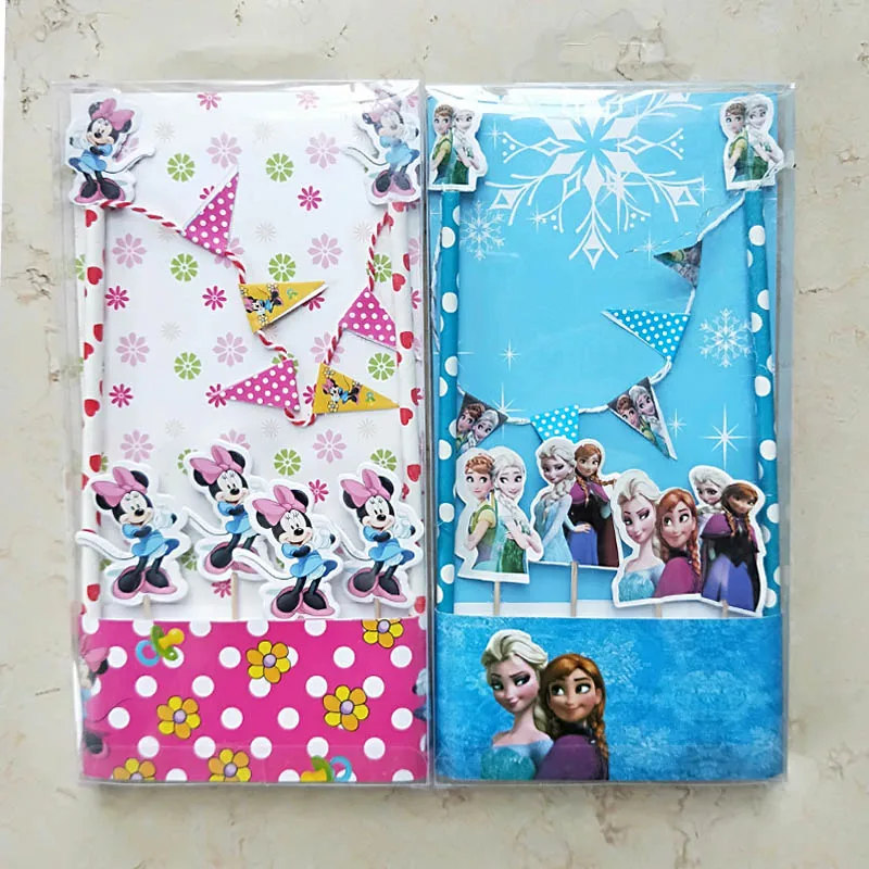 6pcs/set Lovely Frozen Princess Minnie Mouse Cupcake topper Flag wrapper for Kids boys girls birthday party cake decoration
6pcs/set Lovely Frozen Princess Minnie Mouse Cupcake topper Flag wrapper for Kids boys girls birthday party cake decoration