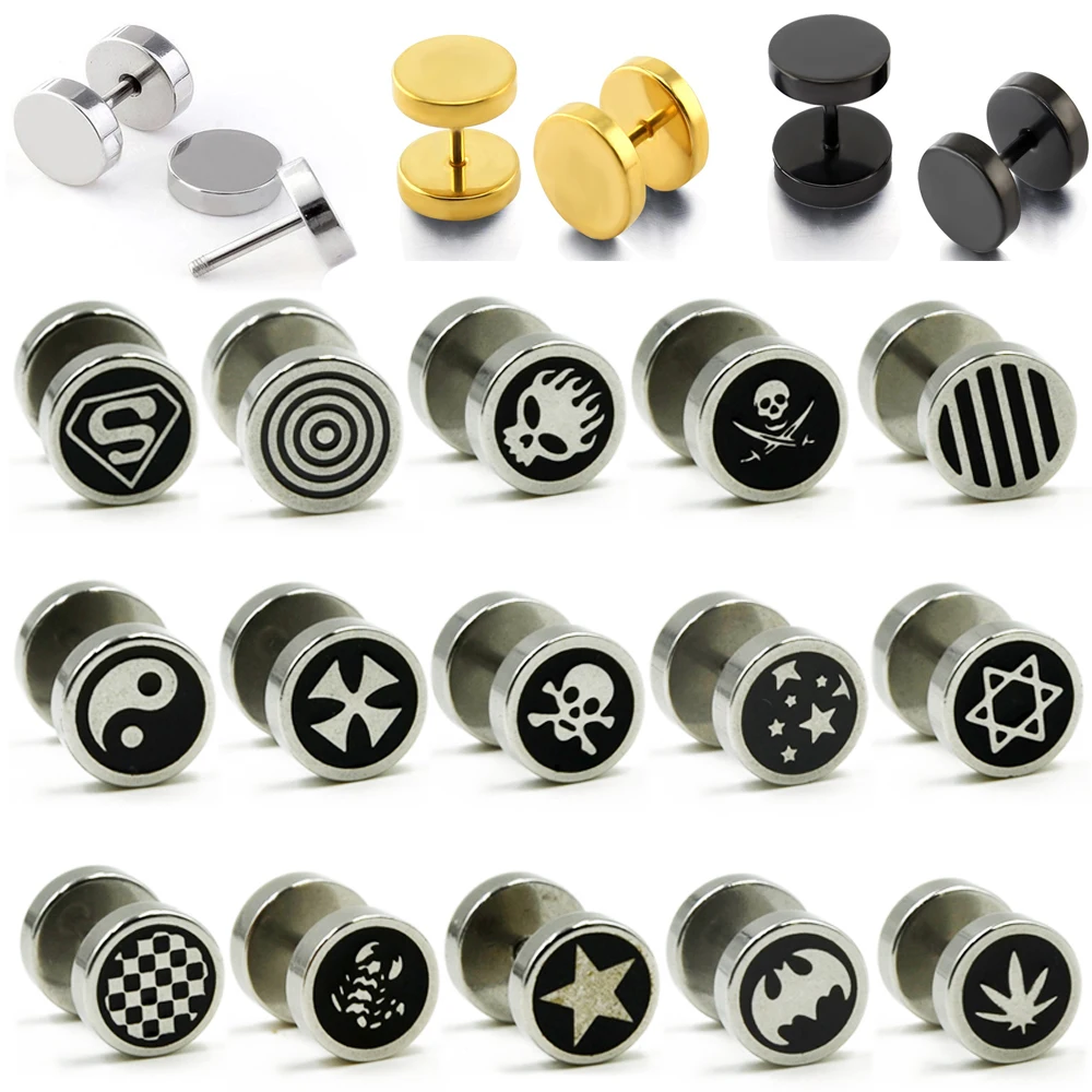 2pcs/lot Steel Logo Fake Ear Plug Cheater Expander Stretcher Tunnel Piercing Falso Gauges Piercing Fake Body Jewelry Piercing16g
2pcs/lot Steel Logo Fake Ear Plug Cheater Expander Stretcher Tunnel Piercing Falso Gauges Piercing Fake Body Jewelry Piercing16g