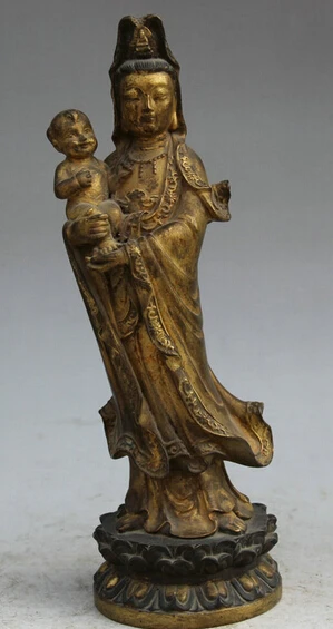 JP S0524 11" Chinese Bronze Gild Stand Boy Kwan-yin Guan Yin Boddhisattva Goddess Statue (B0413)
JP S0524 11" Chinese Bronze Gild Stand Boy Kwan-yin Guan Yin Boddhisattva Goddess Statue (B0413)