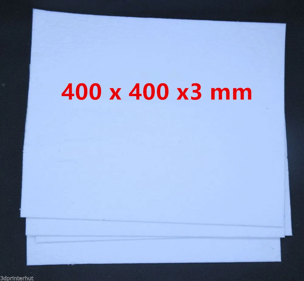 Funssor 4pcs 400x400 mm ceramic Insulation Cottons 3 mm thickness for reprap 3D Printer Heated Bed insulation cotton plate
Funssor 4pcs 400x400 mm ceramic Insulation Cottons 3 mm thickness for reprap 3D Printer Heated Bed insulation cotton plate