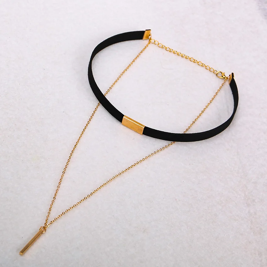 1PC Velvet Necklace Strip Rope Chain Square Tube Strip Pendant Necklace Women Fashion Jewelry Necklace Couple Party Jewelry Gift
1PC Velvet Necklace Strip Rope Chain Square Tube Strip Pendant Necklace Women Fashion Jewelry Necklace Couple Party Jewelry Gift