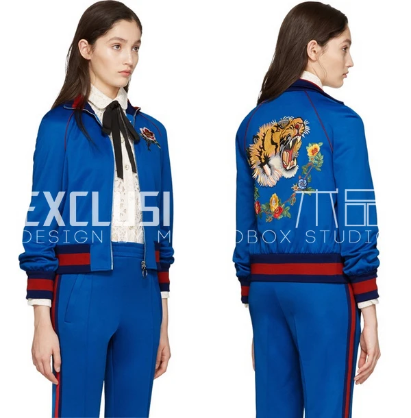 New Arrival 2017 High Waist Women Baseball Jacket Autumn Blue Short Coat Luxury Brand Embroidery Casual Outfit
New Arrival 2017 High Waist Women Baseball Jacket Autumn Blue Short Coat Luxury Brand Embroidery Casual Outfit