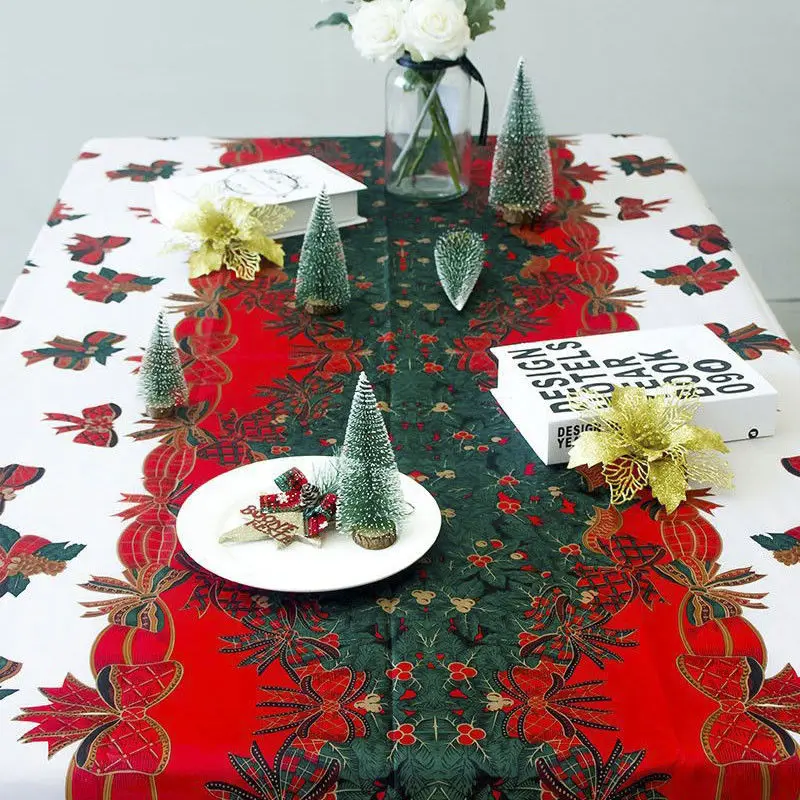 150CM 180CM Christmas Santa Flower Xmas Table Cloth Table Runner Cover Cloth House Decor Party Home Textile Decoration
150CM 180CM Christmas Santa Flower Xmas Table Cloth Table Runner Cover Cloth House Decor Party Home Textile Decoration