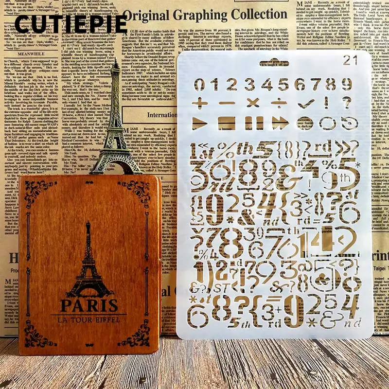 Kinds of Numbers Design Stencils For Painting Scrapbooking Stamp Cake Decorating Tool Embossing Paper Cards Album DIY Decoration
Kinds of Numbers Design Stencils For Painting Scrapbooking Stamp Cake Decorating Tool Embossing Paper Cards Album DIY Decoration