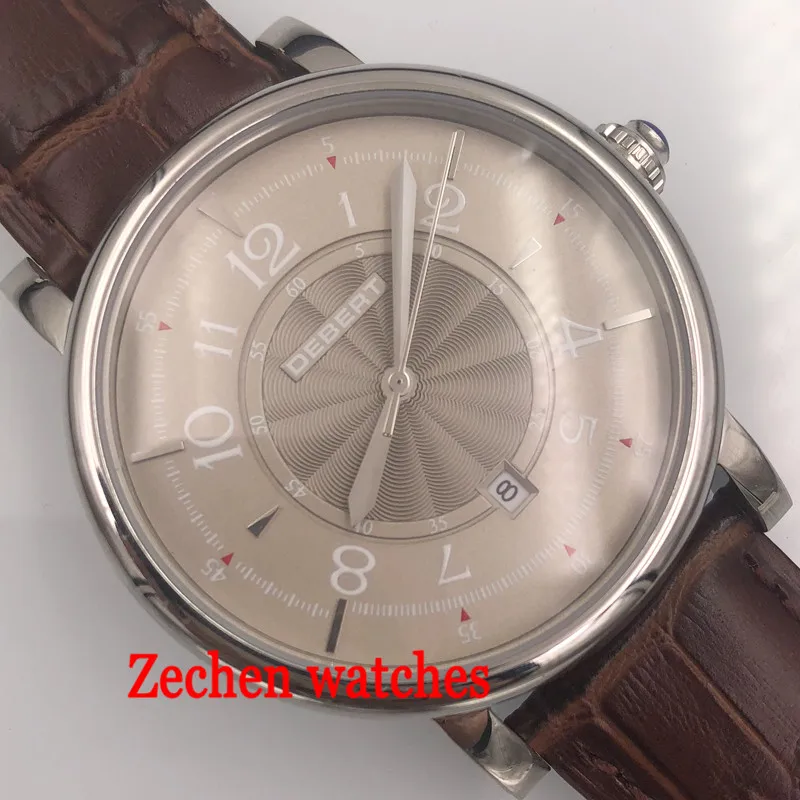 Debert Stainless steel case 43mm Gray Dial 21 jewels Automatic MIYOTA 8215 Automatic Date Day Mens watch
Debert Stainless steel case 43mm Gray Dial 21 jewels Automatic MIYOTA 8215 Automatic Date Day Mens watch