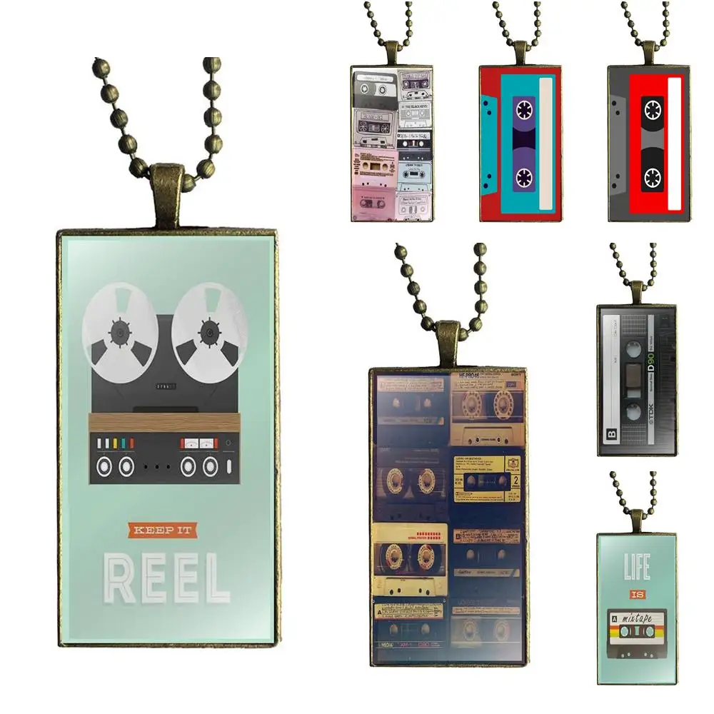 Glass Pendant Necklace Handmade Half Pendant Rectangle Necklace For Men Women Party Gift Mixed Tape Cassette Retro Old School
Glass Pendant Necklace Handmade Half Pendant Rectangle Necklace For Men Women Party Gift Mixed Tape Cassette Retro Old School