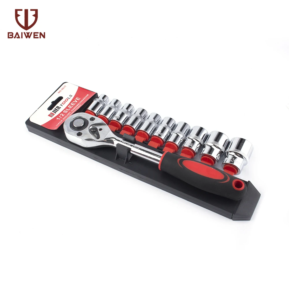 Car Repair Tool Set 11pcs 1/2" Inch Ratchet Wrench Set Hand Socket Set Released Handle Extension Bar Tool for Car Repair 8-24MM
Car Repair Tool Set 11pcs 1/2" Inch Ratchet Wrench Set Hand Socket Set Released Handle Extension Bar Tool for Car Repair 8-24MM