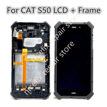 

100% Tested LCD screen display +Touch Screen digitizer For 4.7"Caterpillar CAT S50 LCD with frame free shipping+Tools