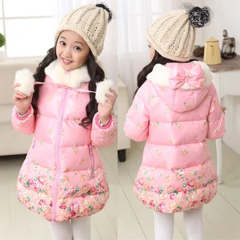 2016 Winter New Girls Casual Sweet Thickened Fur Collar Hooded Long Paragraph Cotton Flower Girls Down Coat
2016 Winter New Girls Casual Sweet Thickened Fur Collar Hooded Long Paragraph Cotton Flower Girls Down Coat
