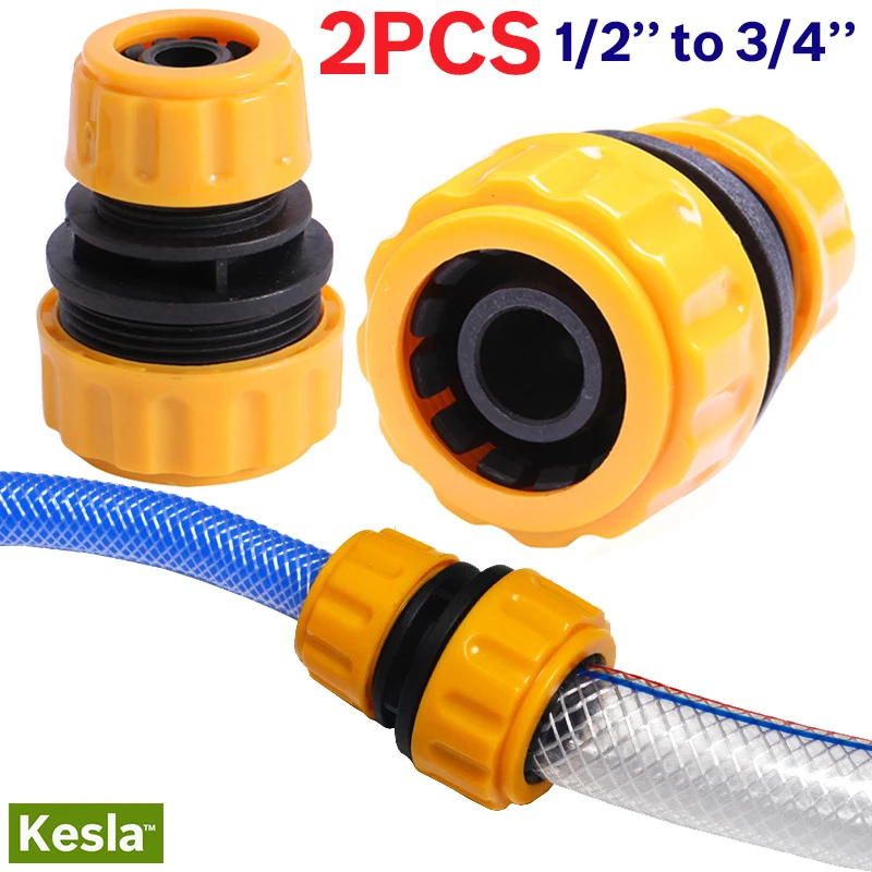 KESLA 2PCS Water Tap Hose Pipe 3/4'' to 1/2'' Adaptor Fitting Quick Connector Tubing Repair Universal Garden Supplies Greenhouse
KESLA 2PCS Water Tap Hose Pipe 3/4'' to 1/2'' Adaptor Fitting Quick Connector Tubing Repair Universal Garden Supplies Greenhouse