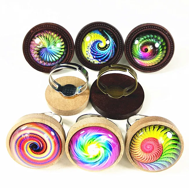 24pcs New Wood cabochons with Mandala Colorful cyclone whirlp Photos Glass cabochons Ethnic Wind finger Rings for girls women
24pcs New Wood cabochons with Mandala Colorful cyclone whirlp Photos Glass cabochons Ethnic Wind finger Rings for girls women