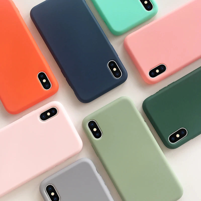 New Simple Colorful Solid Color Silicone Phone Case For iPhone XS Max X Xr 6 6s 7 8 Plus Soft Couples Cute Full Protective Cover
New Simple Colorful Solid Color Silicone Phone Case For iPhone XS Max X Xr 6 6s 7 8 Plus Soft Couples Cute Full Protective Cover