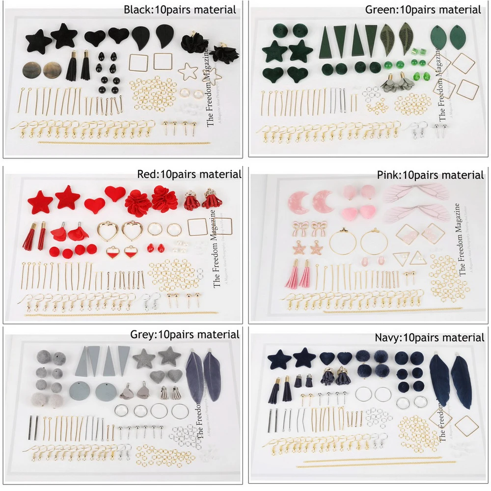Fashion Women Earring/Handmade DIY Material/Jewelry Making/Ear Beads Kits Findings/10 Pairs Drop Earrings Components/Accessory
Fashion Women Earring/Handmade DIY Material/Jewelry Making/Ear Beads Kits Findings/10 Pairs Drop Earrings Components/Accessory