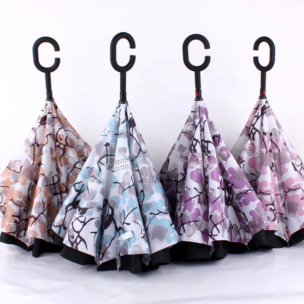 Windproof Reverse Folding Double Layer Inverted Umbrella Self Stand Inside Out Rain Protection C-Hook Hands for Women Children
Windproof Reverse Folding Double Layer Inverted Umbrella Self Stand Inside Out Rain Protection C-Hook Hands for Women Children
