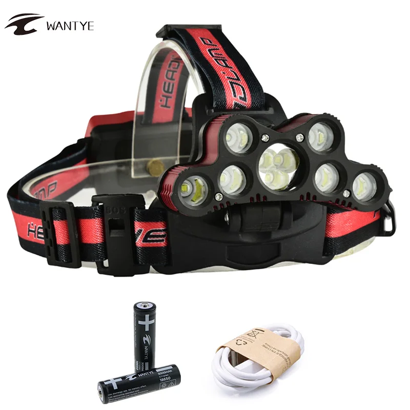 USB Head lamp Rechargeable 20000Lm 7XML T6+2Q5 LED Headlamp Headlight 18650 Flashlight Head Torch 6Modes Fishing lantern
USB Head lamp Rechargeable 20000Lm 7XML T6+2Q5 LED Headlamp Headlight 18650 Flashlight Head Torch 6Modes Fishing lantern