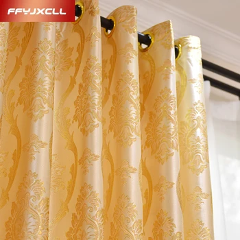 1 piece Polyester Cotton Gold Jacquard Curtains for Windows Drapes Elegant Noble Blackout Curtain for Living room Bedroom 2017
1 piece Polyester Cotton Gold Jacquard Curtains for Windows Drapes Elegant Noble Blackout Curtain for Living room Bedroom 2017