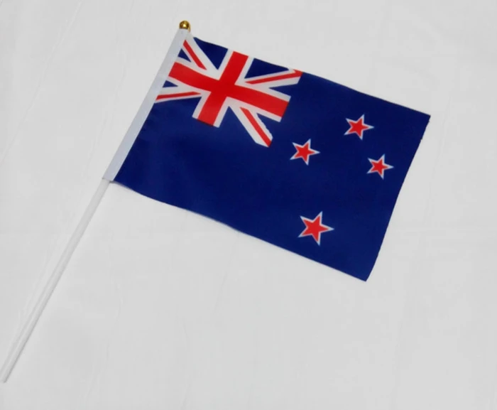 (12 pieces) a dozen of New Zealand hand flags 100D Polyester National flag with plastic flagpoles size14x21cm/20x30cm/30x45cm
(12 pieces) a dozen of New Zealand hand flags 100D Polyester National flag with plastic flagpoles size14x21cm/20x30cm/30x45cm