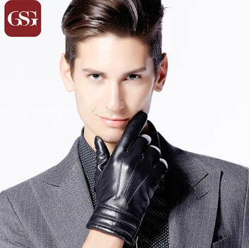 GSG Men's Fashion Touchscreen Sheepskin Leather Gloves Brand Zipper Embossed Casual Male Driving Mittens Winter Warm Luvas Brown
GSG Men's Fashion Touchscreen Sheepskin Leather Gloves Brand Zipper Embossed Casual Male Driving Mittens Winter Warm Luvas Brown