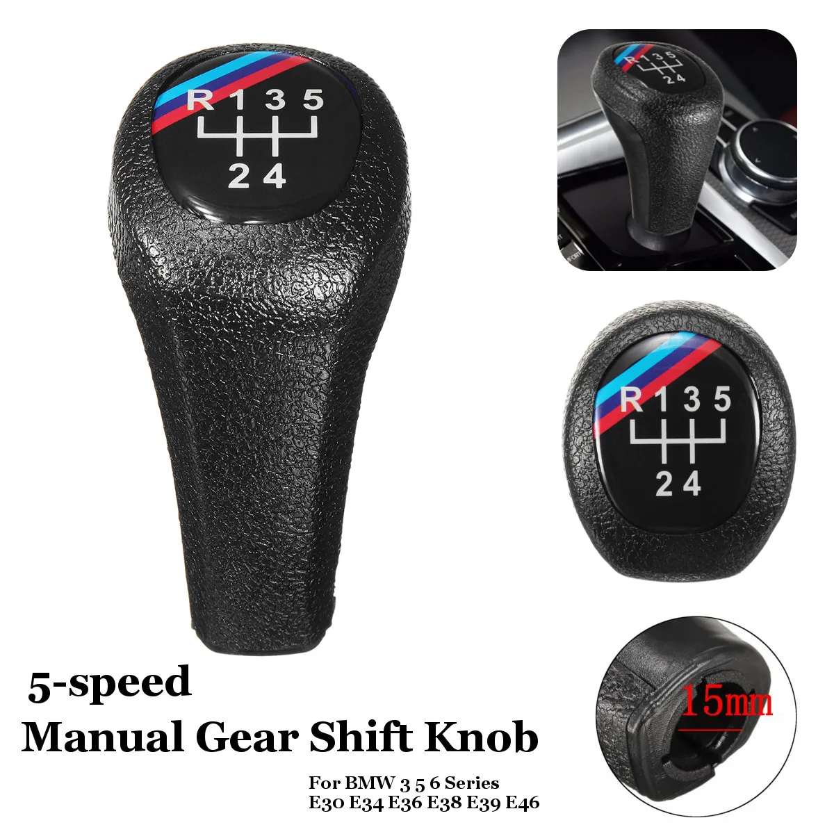 5 Speed PU Leather Manual Gear Shift Knob Stick with 3 Lines for BMW 3 5 6 Series E30 E34 E36 E38 E39 E46
5 Speed PU Leather Manual Gear Shift Knob Stick with 3 Lines for BMW 3 5 6 Series E30 E34 E36 E38 E39 E46