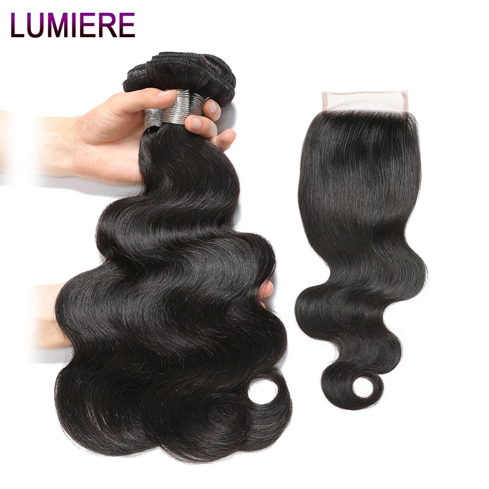 Lumiere Hair Brazilian Hair Weave Bundles With Closure Body Wave Human Hair Bundles With Lace Closure 3 Bundles Non Remy
Lumiere Hair Brazilian Hair Weave Bundles With Closure Body Wave Human Hair Bundles With Lace Closure 3 Bundles Non Remy