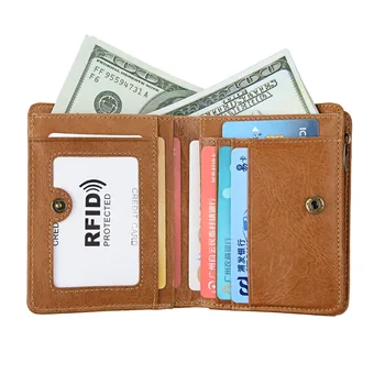 RFID Blocking Cow Genuine Leather Men Wallets with Coin Pocket Vintage Male Purse Function Brown Zipper Wallet Card Holders
RFID Blocking Cow Genuine Leather Men Wallets with Coin Pocket Vintage Male Purse Function Brown Zipper Wallet Card Holders