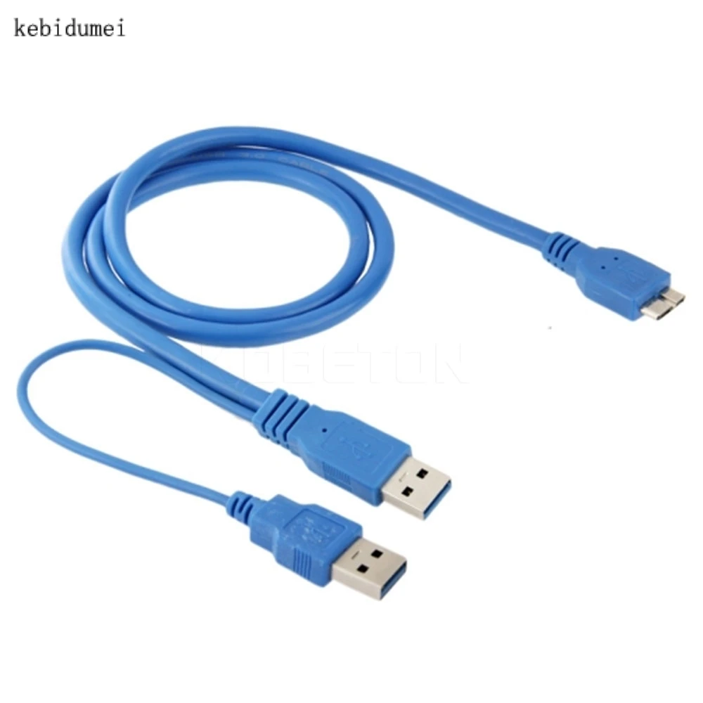Двойной USB 3 0 A к Micro-B Y-образный кабель для компьютерного кабеля Соединитель с Samsung