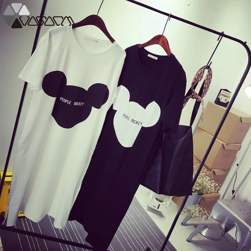 2019 Summer Dress Women Shirtdress New Short Sleeve Mickey Print Tshirt Dress Streetwear Casual Vestidos M-XXL Plus Size Dresses
2019 Summer Dress Women Shirtdress New Short Sleeve Mickey Print Tshirt Dress Streetwear Casual Vestidos M-XXL Plus Size Dresses