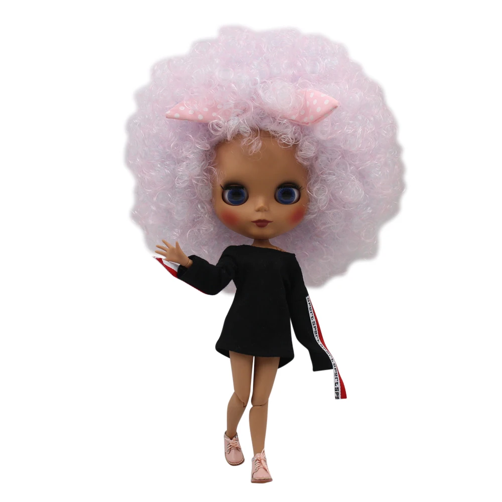 ICY factory blyth doll dark skin joint body new matte face pink mixed color explosion head DIY sd gift toy
ICY factory blyth doll dark skin joint body new matte face pink mixed color explosion head DIY sd gift toy