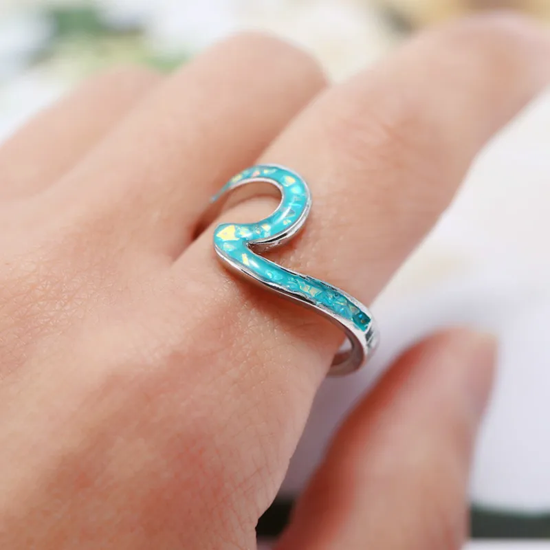 Creative Fashion Hot Jewelry Trendy Silver Wave Fashion Women's Wedding Accessories Explosion Rings
Creative Fashion Hot Jewelry Trendy Silver Wave Fashion Women's Wedding Accessories Explosion Rings