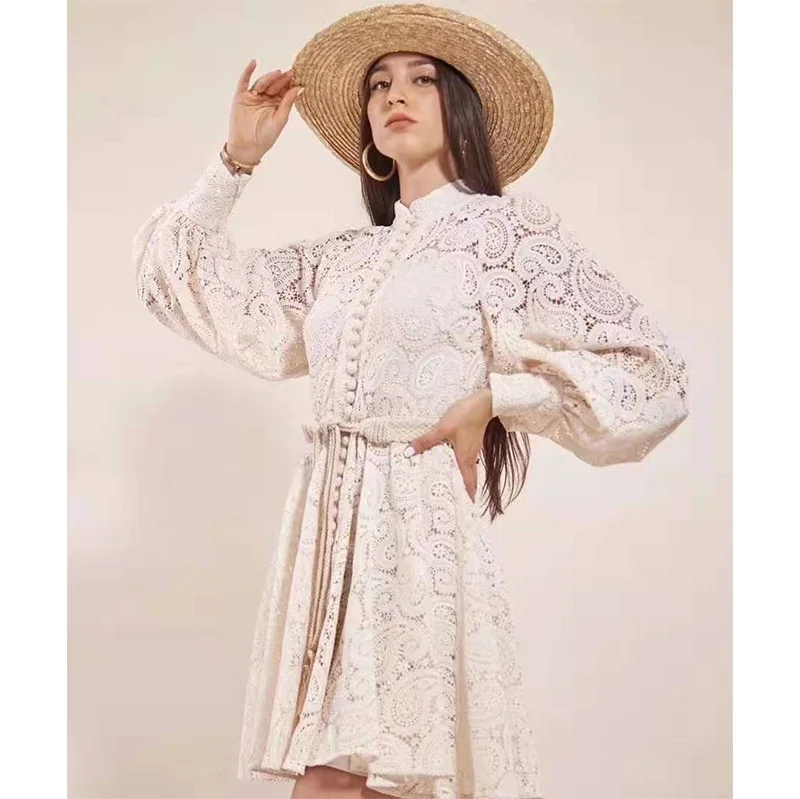 Cosmicchic Long Sleeve Elegant Hollow Out Lace Dress Stand Collar Embroidery Swing Short Party Dresses 2019 Autumn Zim
Cosmicchic Long Sleeve Elegant Hollow Out Lace Dress Stand Collar Embroidery Swing Short Party Dresses 2019 Autumn Zim