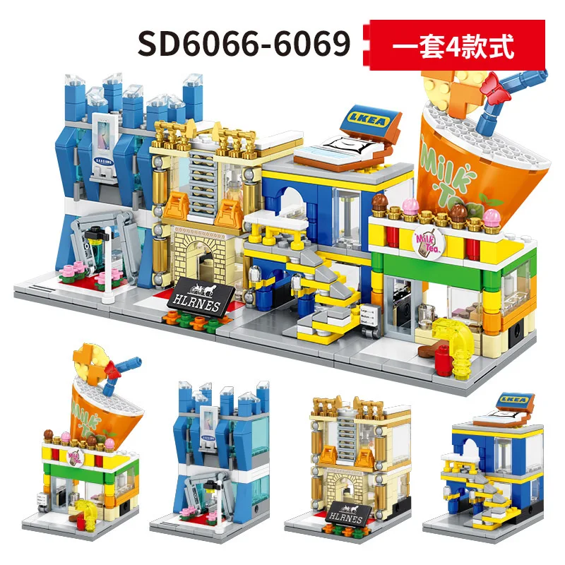 4pcs/lot Children's building blocks toy Compatible Legoing city Mini City Street View Shop Series DIY figures Bricks kid gifts
4pcs/lot Children's building blocks toy Compatible Legoing city Mini City Street View Shop Series DIY figures Bricks kid gifts