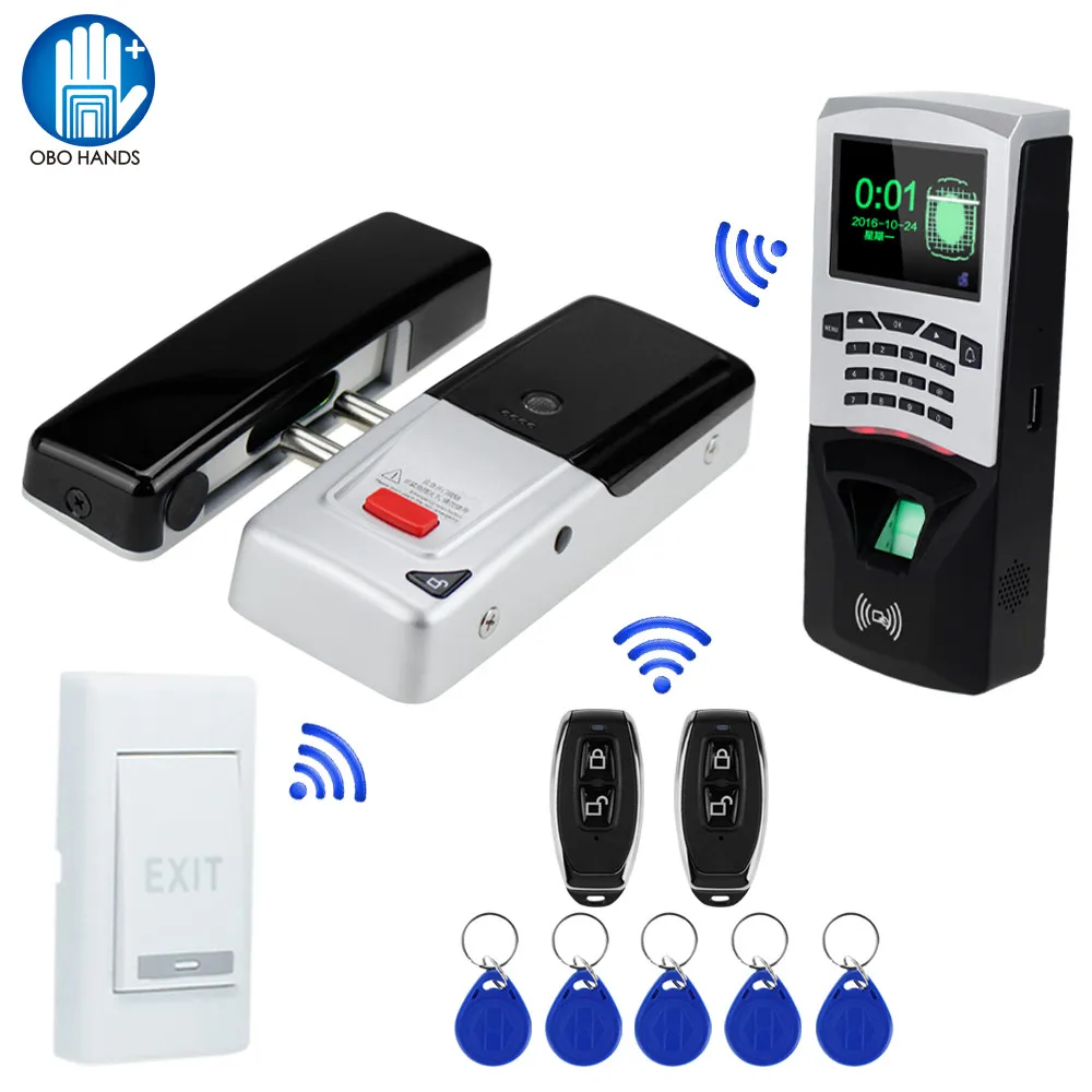 New Arrival 433MHz Wireless Electric Lock Remote Control Mortise Lock With RFID Keypad Fingerprint Attendance Machine Keychains
New Arrival 433MHz Wireless Electric Lock Remote Control Mortise Lock With RFID Keypad Fingerprint Attendance Machine Keychains