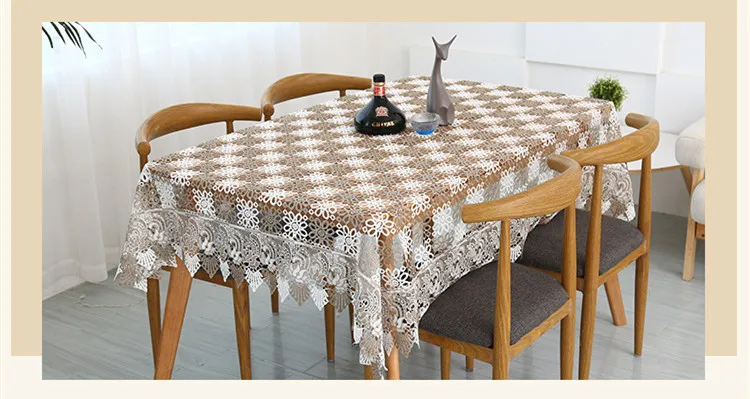 Proud Rose Fashion Lace Tablecloth Dustcloth Household decor Table Cover Creative Home Furnishing Desktop Decor Tablecloths 11