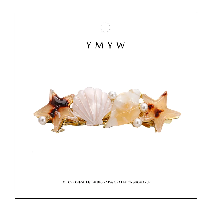 YMYW Fashion Acetic Acid Acrylic Ocean Shell Pearl Hair Pins Korean Hair clip for Women Beach Horquillas De Pelo Para Mujer 2019
YMYW Fashion Acetic Acid Acrylic Ocean Shell Pearl Hair Pins Korean Hair clip for Women Beach Horquillas De Pelo Para Mujer 2019