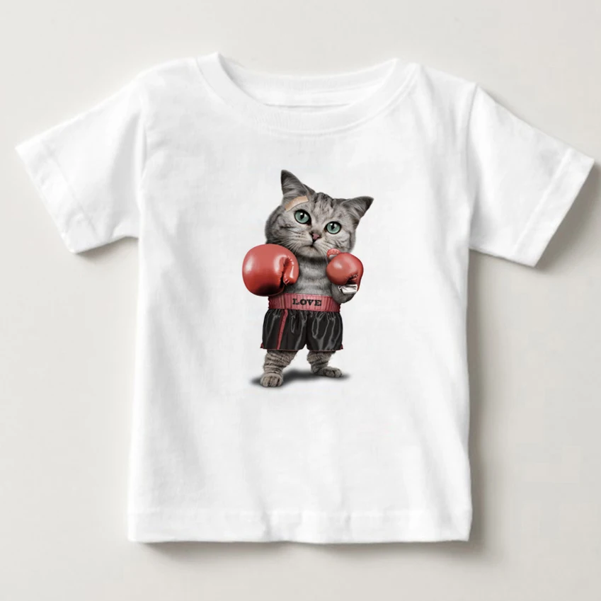 New Arrival Kids Summer Kawaii tshirt Boxinger Cat Fashion 3D Fighter Cat Print Cotton T-Shirt Children Clothing Tshirt
New Arrival Kids Summer Kawaii tshirt Boxinger Cat Fashion 3D Fighter Cat Print Cotton T-Shirt Children Clothing Tshirt