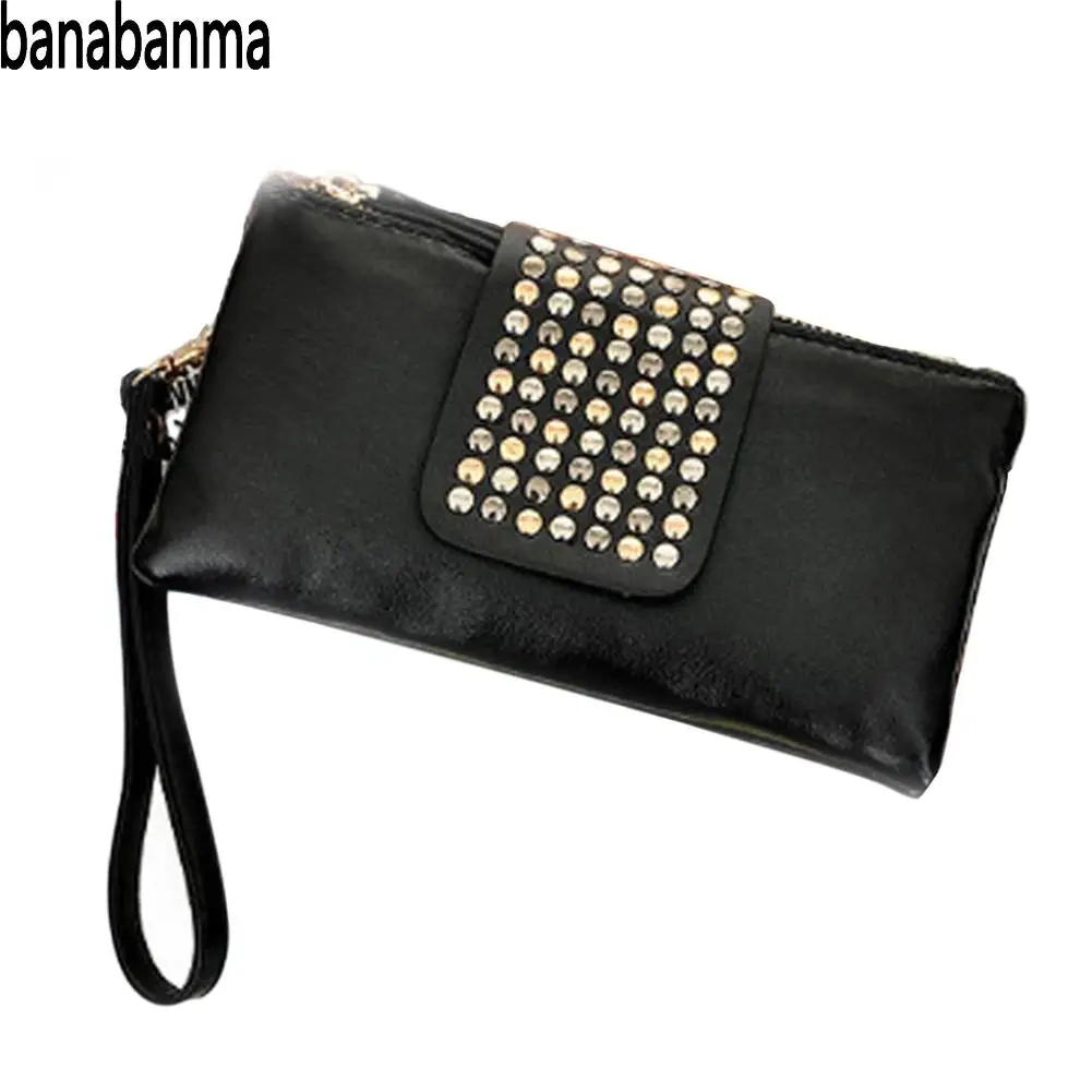 Banabanma Woman Handbag Fashion Simple Leather Rivet Wallet Compact Leisure Business Purse Handbag Gift Bag for Women 2018 ZK40 
Banabanma Woman Handbag Fashion Simple Leather Rivet Wallet Compact Leisure Business Purse Handbag Gift Bag for Women 2018 ZK40