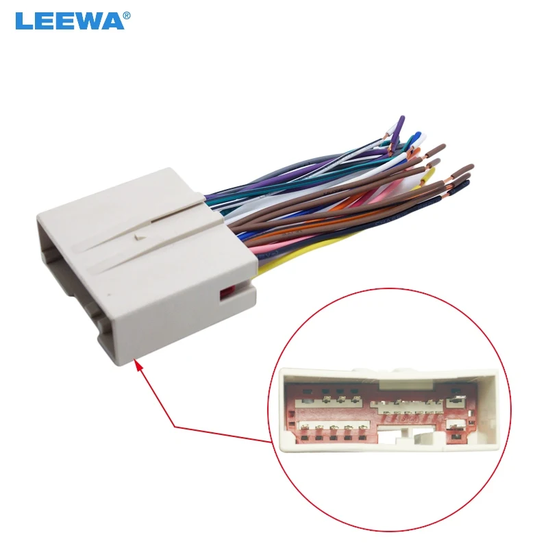 

LEEWA Car Radio CD Player Wiring Harness Audio Stereo Wire Adapter for HYUNDAI Sonata Install Aftermarket Stereo #CA1695